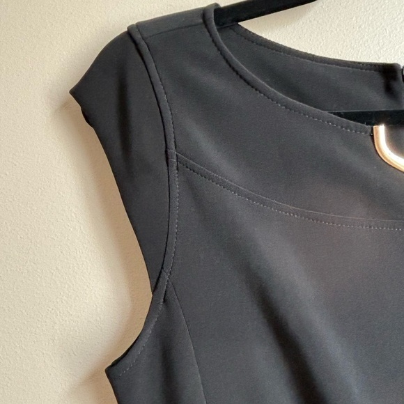 Joseph Ribkoff 🇨🇦 Sz 10 Classic Black Dress Career Professional Event Guest - Picture 4 of 12